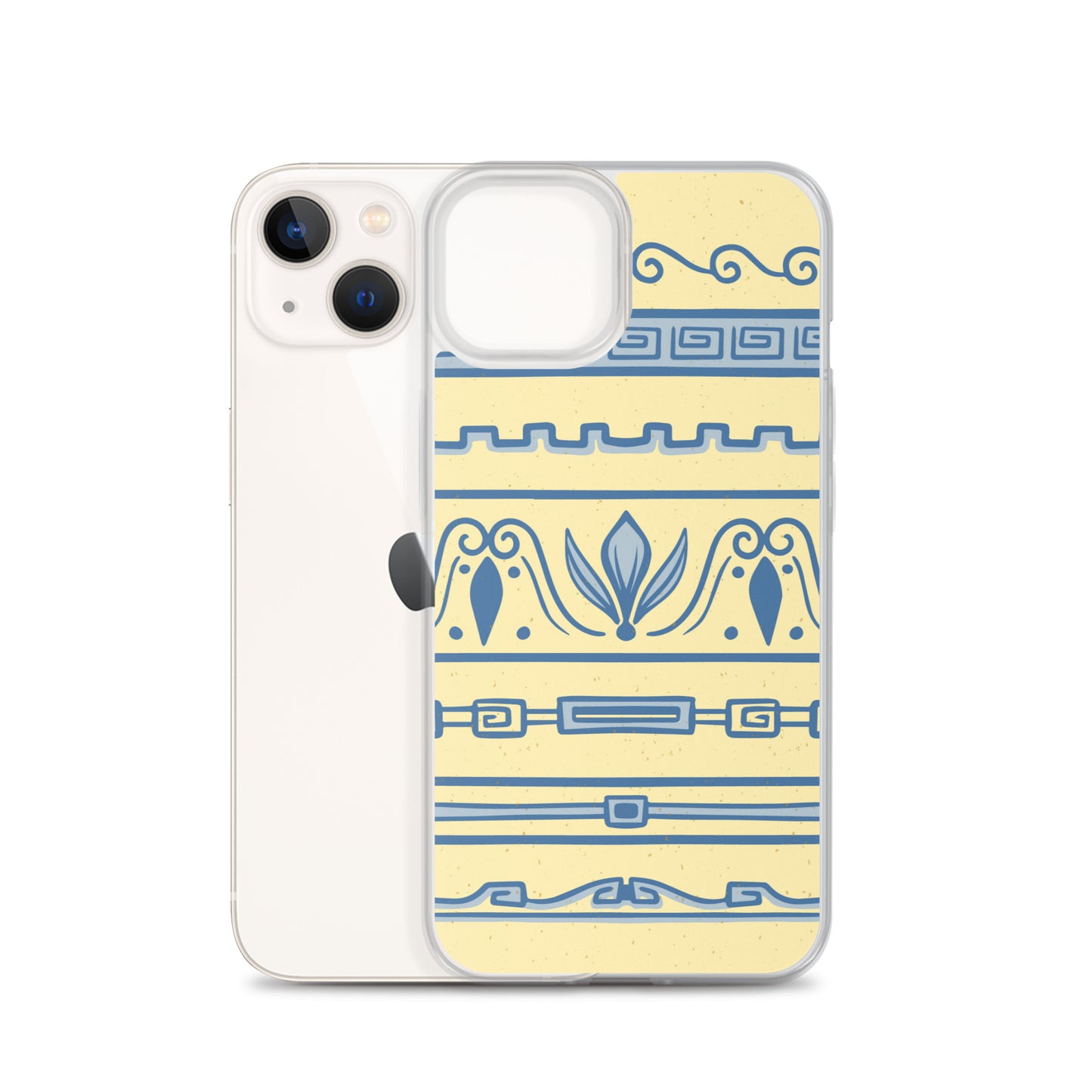 Watercolor Yellow Greek Clear Case for iPhone®