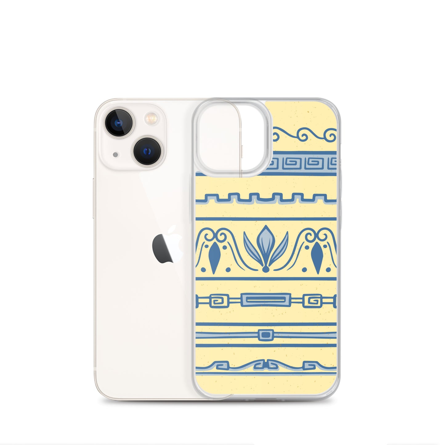 Watercolor Yellow Greek Clear Case for iPhone®