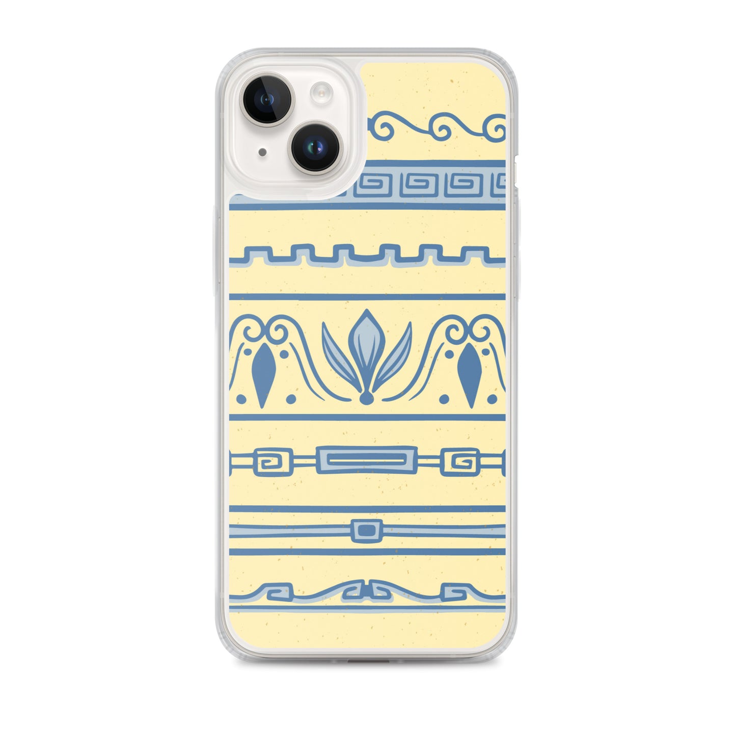 Watercolor Yellow Greek Clear Case for iPhone®