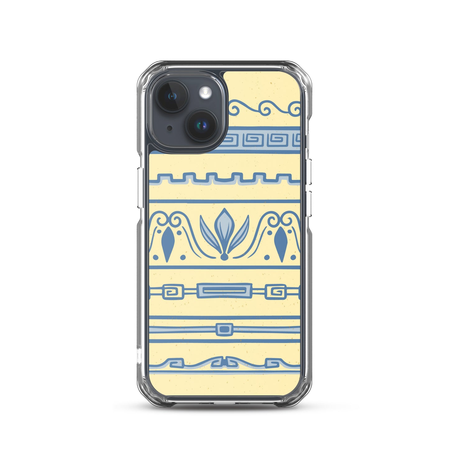 Watercolor Yellow Greek Clear Case for iPhone®