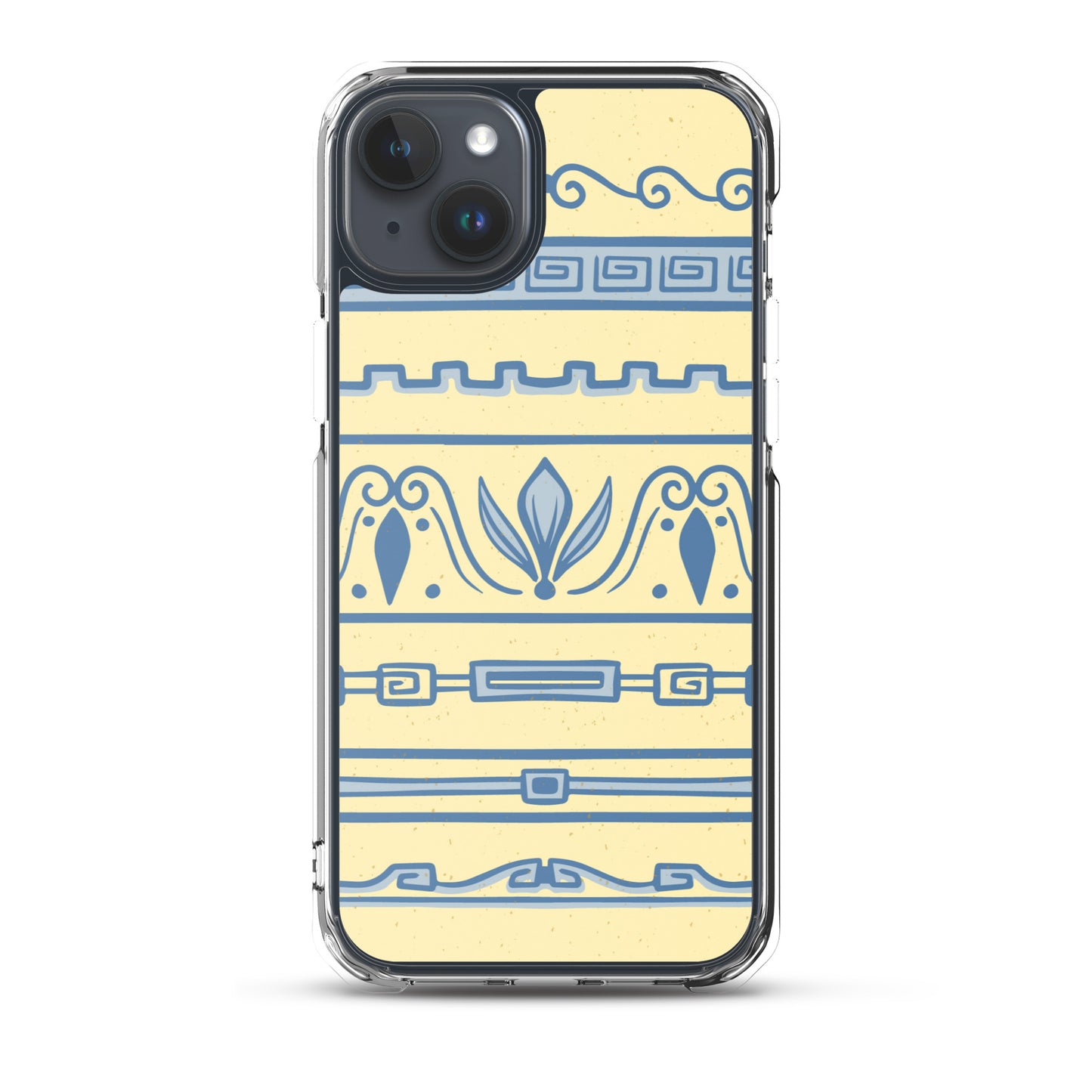 Watercolor Yellow Greek Clear Case for iPhone®