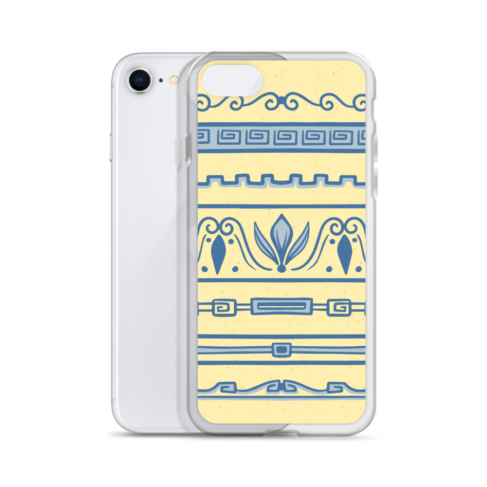 Watercolor Yellow Greek Clear Case for iPhone®