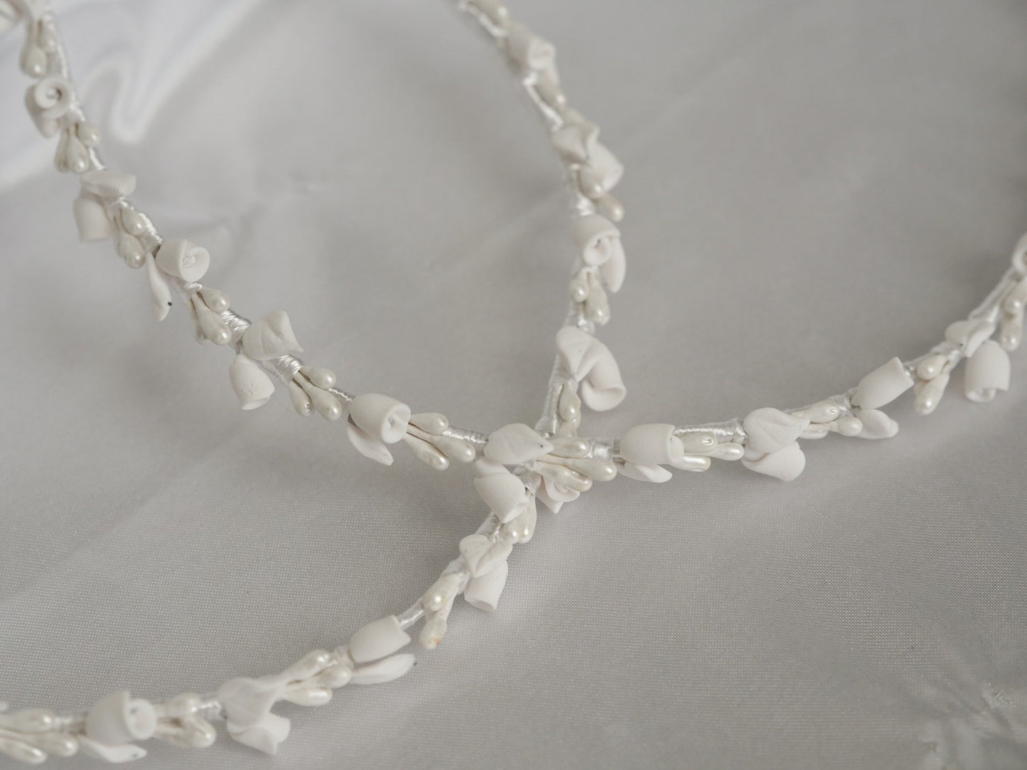 Elegant Stefana - Greek Wedding Crowns | Ivory/White | Bridal Crowns | Traditional Greek Stefana