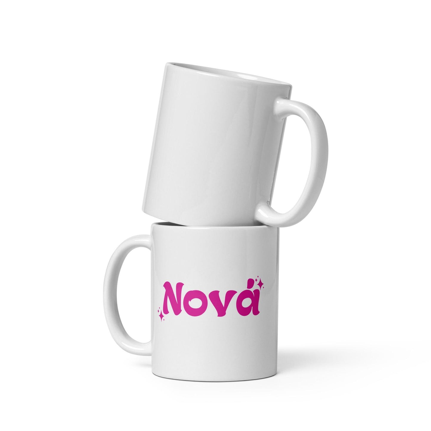 Nona Mug – Greek God Mother Design, Retro Pink Typography, Perfect Gift for Grandmother – Unique Ceramic Cup