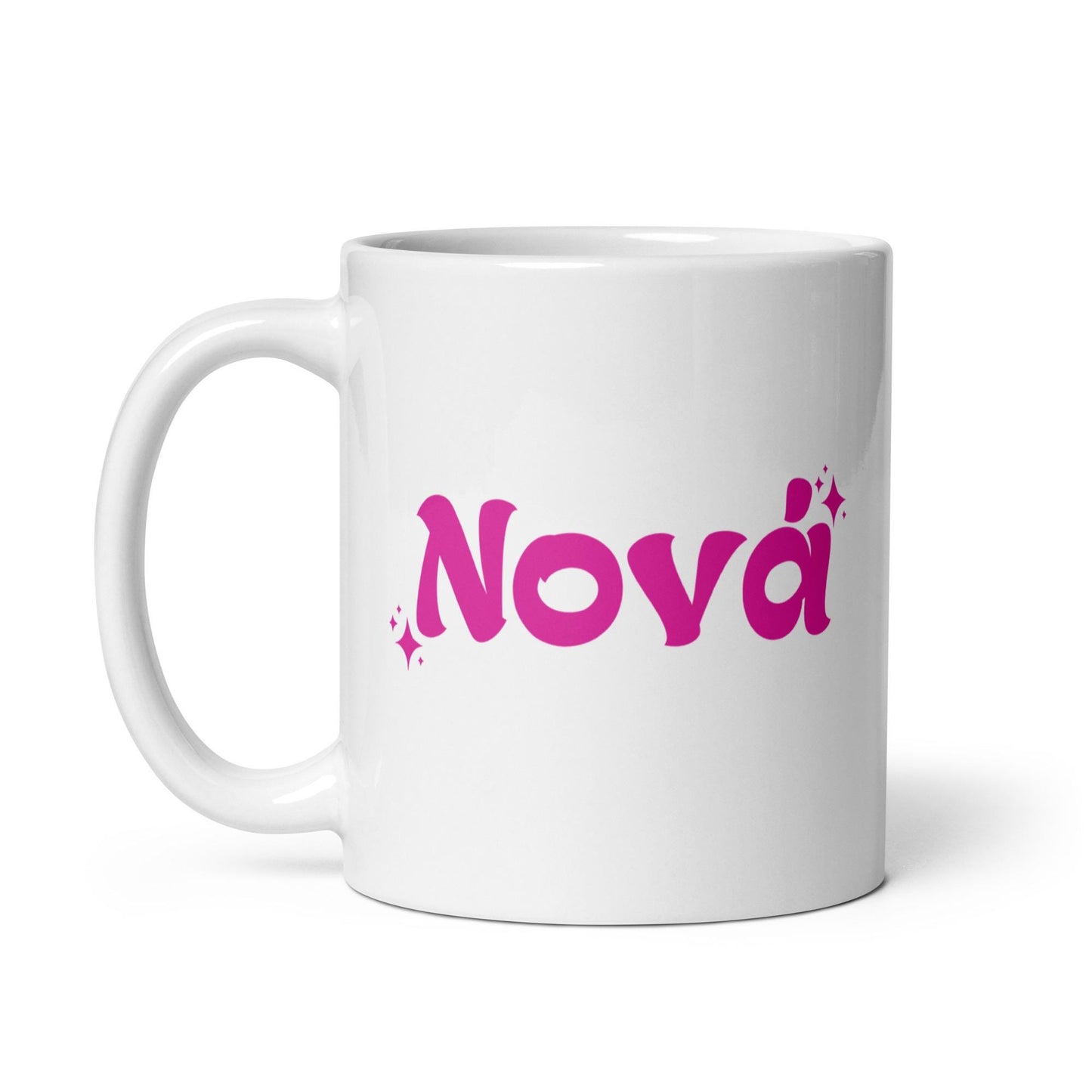 Nona Mug – Greek God Mother Design, Retro Pink Typography, Perfect Gift for Grandmother – Unique Ceramic Cup