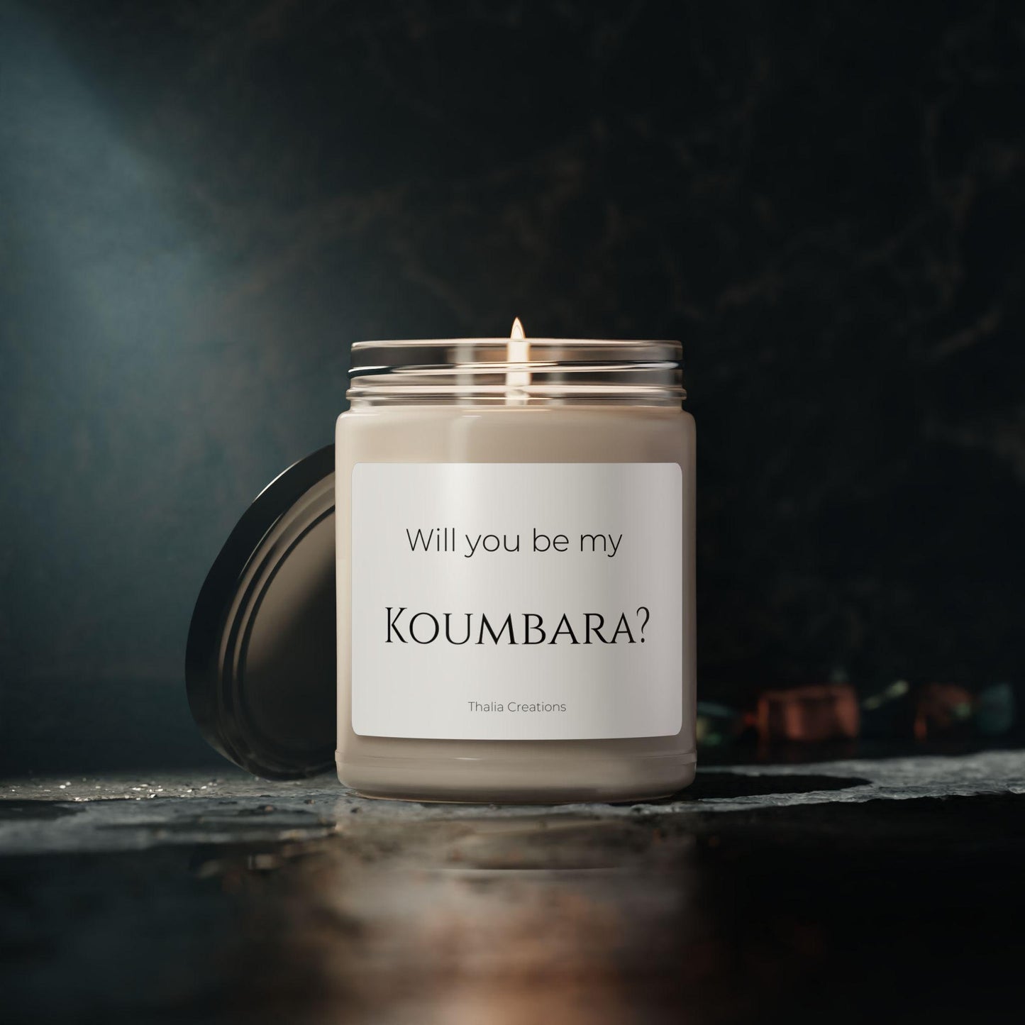 Will You Be My Koumbara? Candle Bridesmaid Proposal Gift Greek Wedding Personalized Candle Bridesmaid Gift Wedding Gift