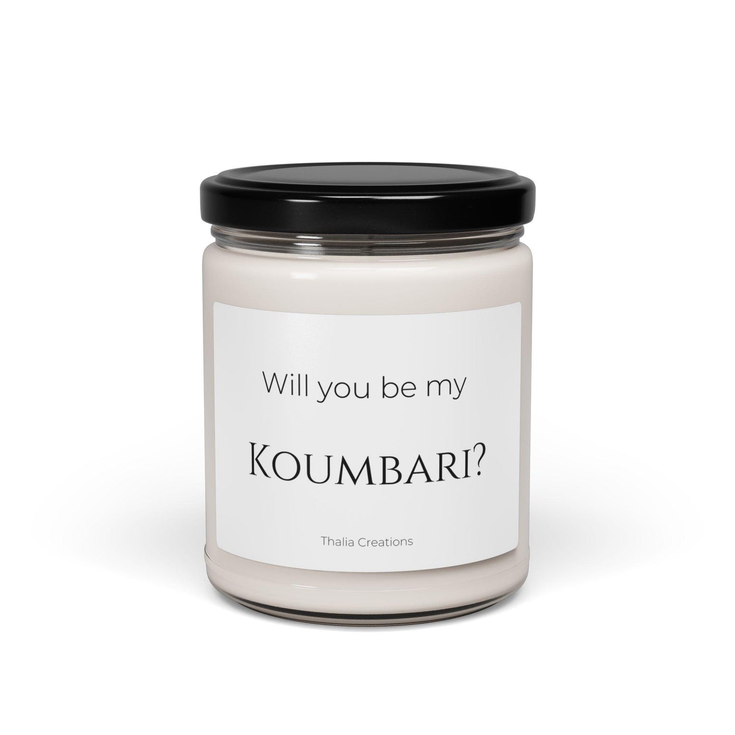 Will You Be My Koumbari? Candle Bridesmaid Proposal Gift Greek Wedding Personalized Candle Bridesmaid Gift Wedding Gift