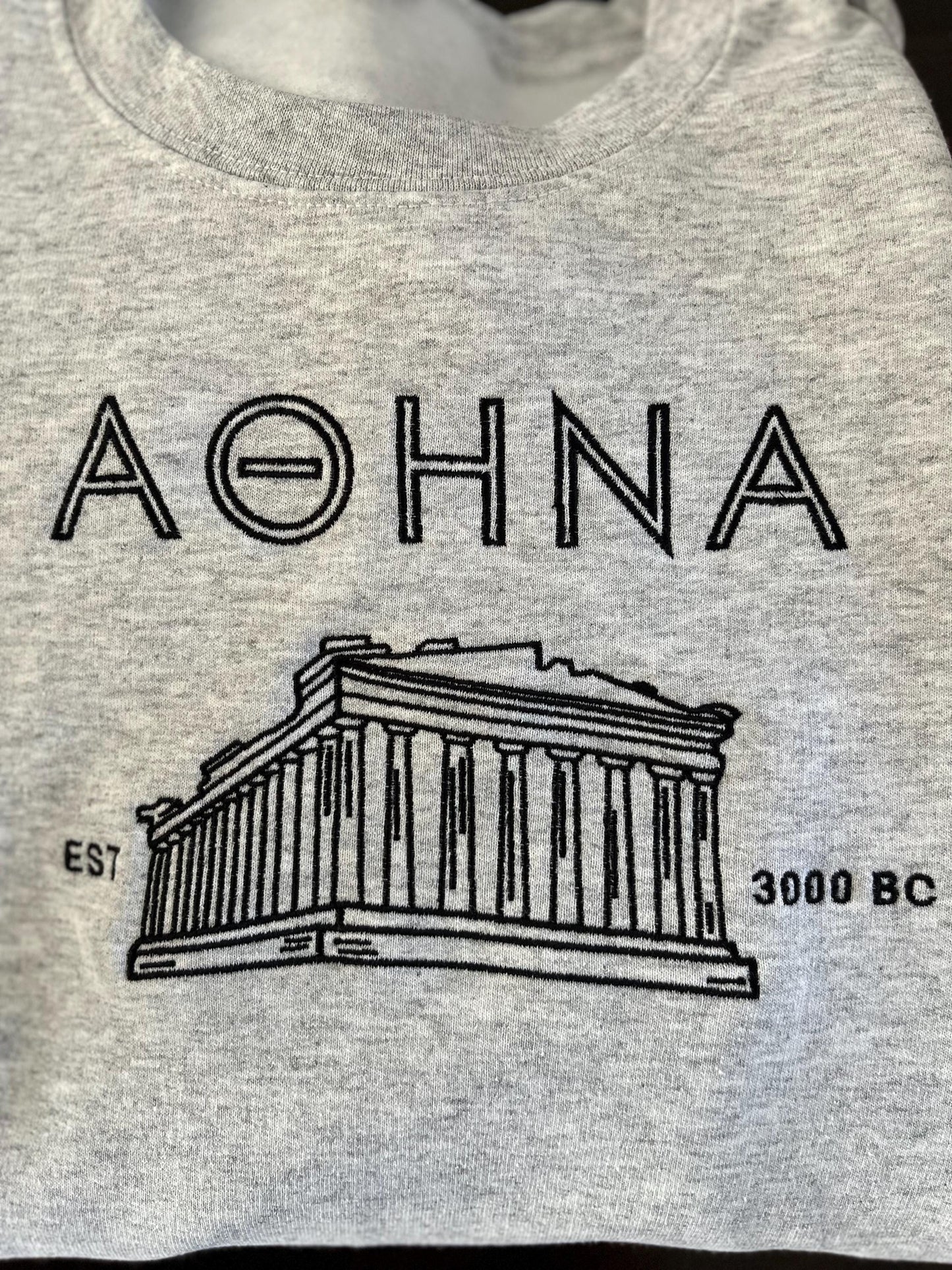Athens Greece Embroidered Unisex Sweatshirt - Cozy and Stylish Sweatshirt for Travel Lovers and Locals