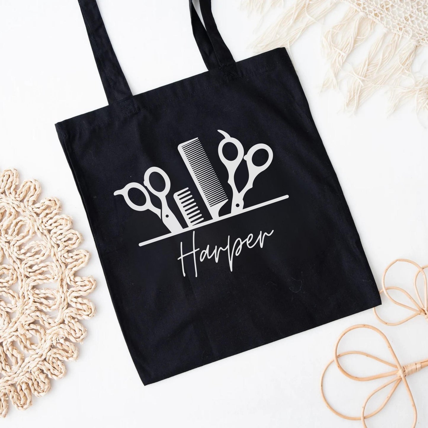 Personalized Name Hairdresser Tote Bag - Perfect Gift for Stylists, Graduates & Beauty Professionals Custom Gift, Tote Bag Custom Name