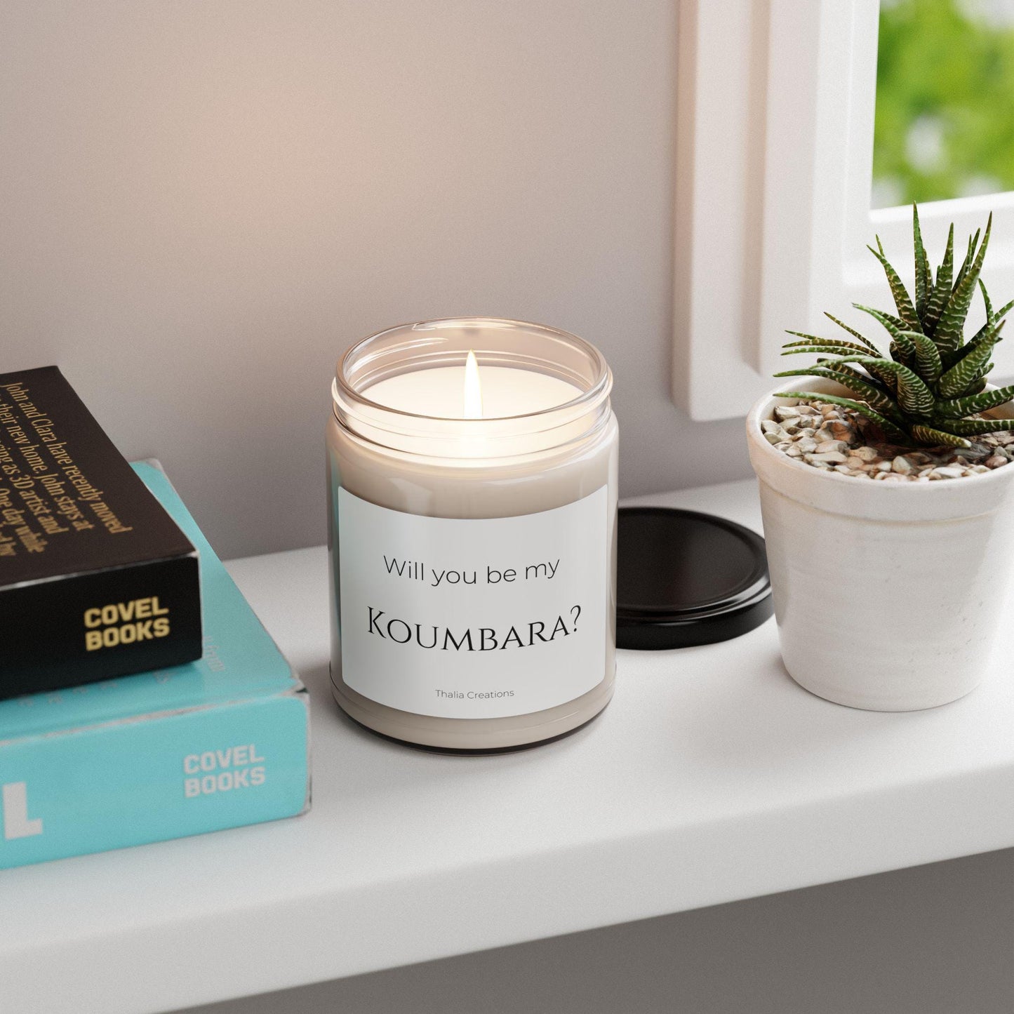 Will You Be My Koumbara? Candle Bridesmaid Proposal Gift Greek Wedding Personalized Candle Bridesmaid Gift Wedding Gift