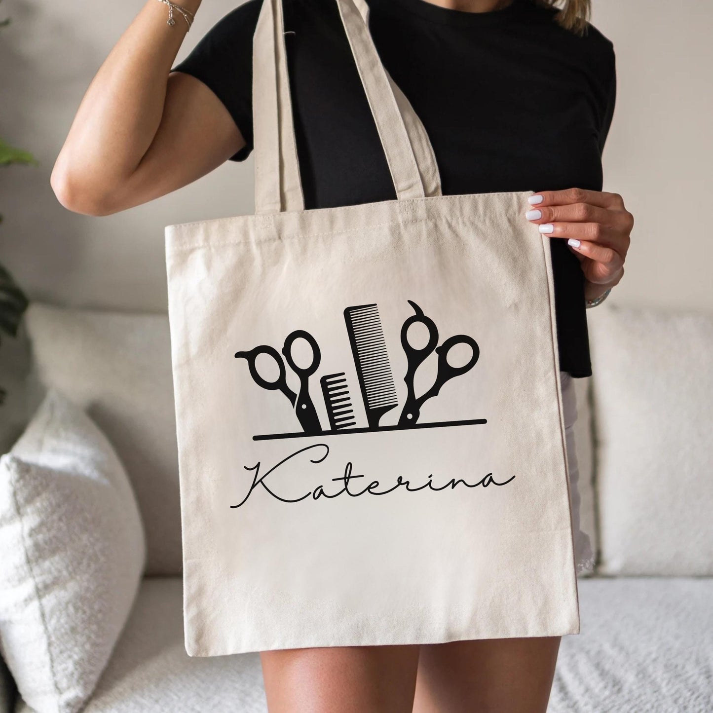 Personalized Name Hairdresser Tote Bag - Perfect Gift for Stylists, Graduates & Beauty Professionals Custom Gift, Tote Bag Custom Name