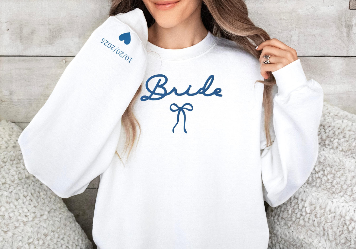 Personalized Bride Sweatshirt, Bride Embroidered Sweatshirt
White Bride Sweatshirt
Wedding Sweatshirt
Custom Bridal Sweatshirt
Embroidered Sweatshirt
Bride Gift Ideas
Bridal Shower Gift
Wedding Day Sweatshirt
Bride Sweatshirt Custom