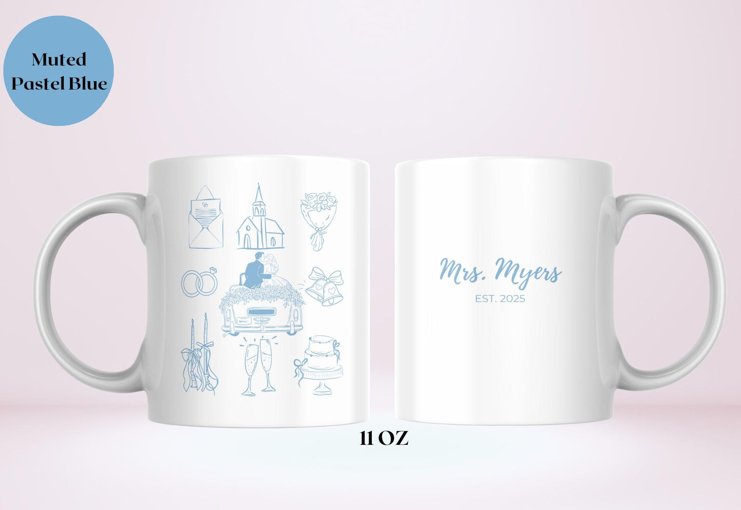 Personalized Bride Mug, Custom Bachelorette Mug, Going to the Chapel Mug, Bridal Shower Gift, Wedding Gift, Custom Name Mug, Bride to Be Mug, Wedding Day Gift, Engagement Gift, Bride Squad Mug, Bridesmaid Gift, Custom Wedding Mug, Bridal Party Mug.