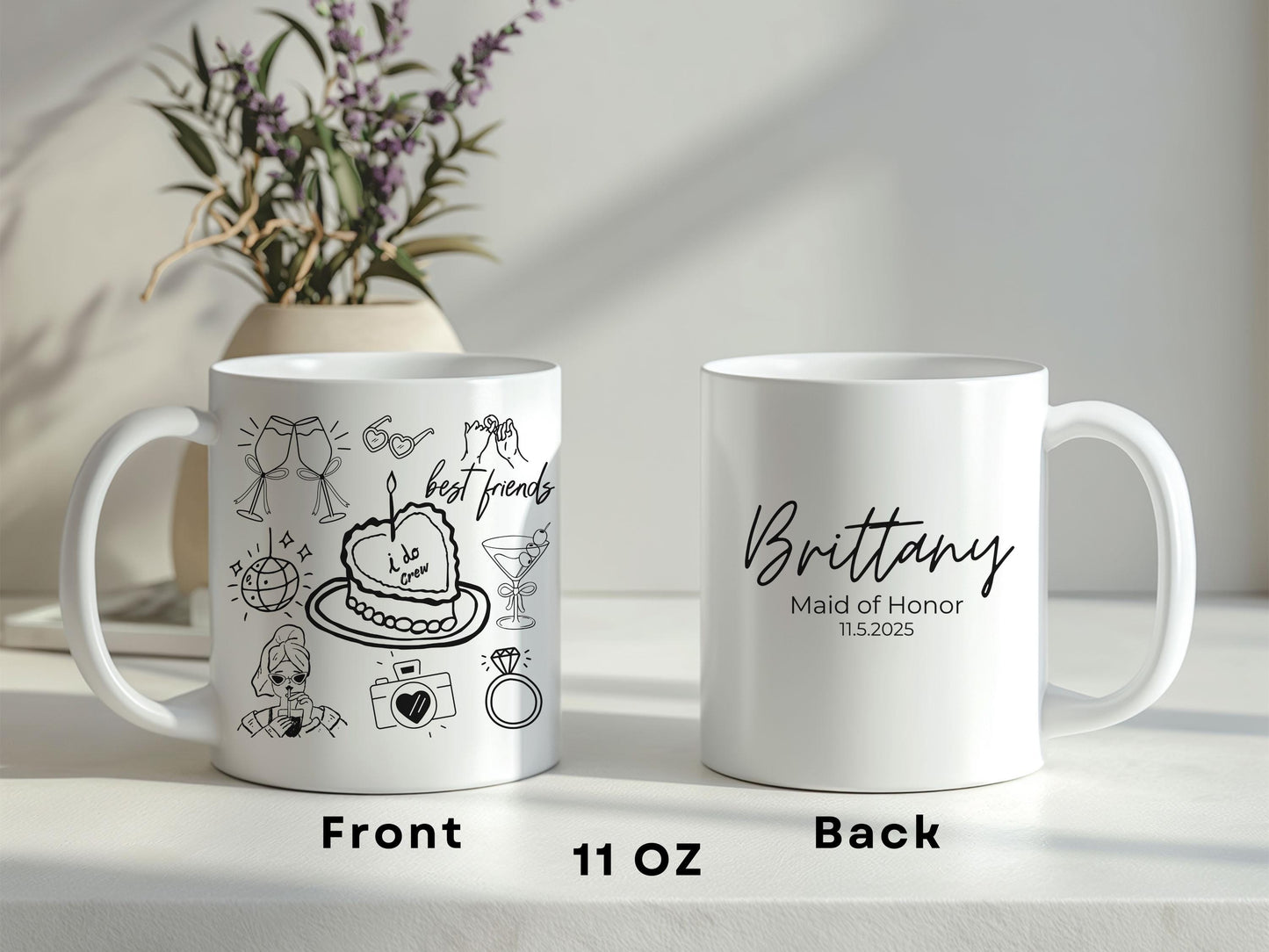 Bridesmaid Proposal Mug | Going to the Chapel Mug | Personalized Bridal Party Gift | Maid of Honor, Matron of Honor Mug | Bachelorette Proposal Gift | Custom Bridesmaid Mug | Wedding Party Gift Personalized Proposal Mug | Unique Bridal Party Keepsake