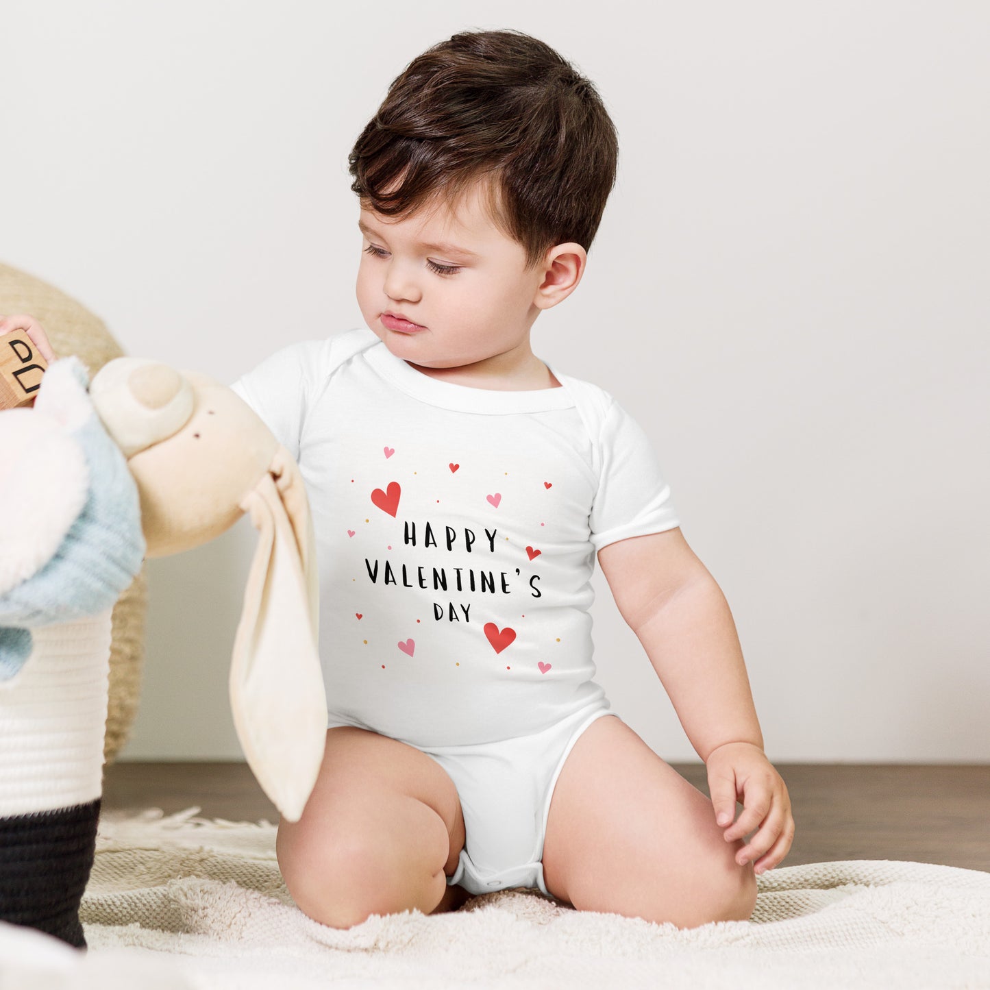 Valentines day Baby short sleeve one piece