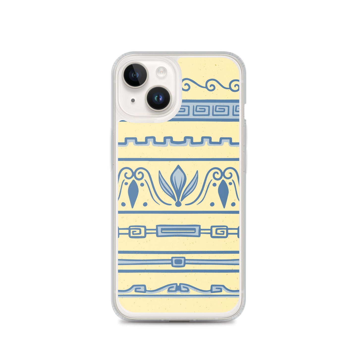 Watercolor Yellow Greek Clear Case for iPhone®