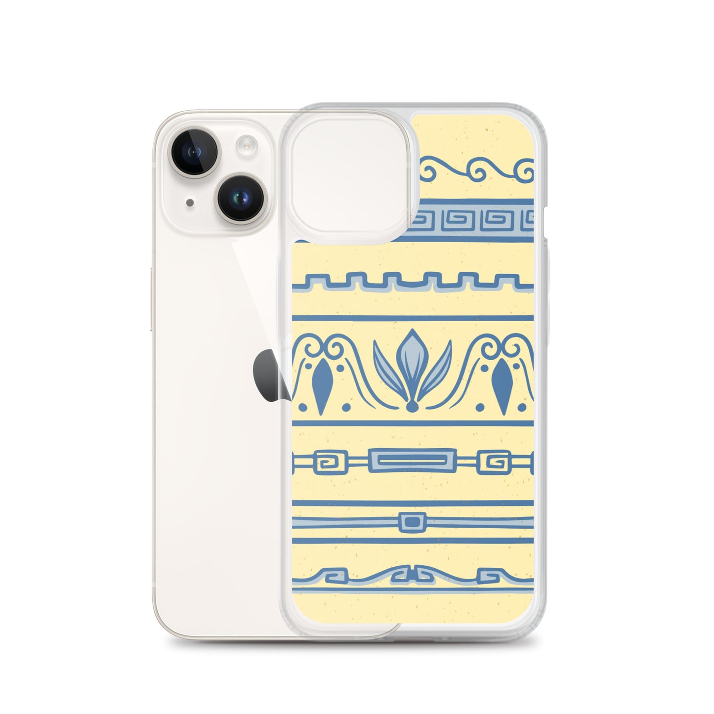 Watercolor Yellow Greek Clear Case for iPhone®