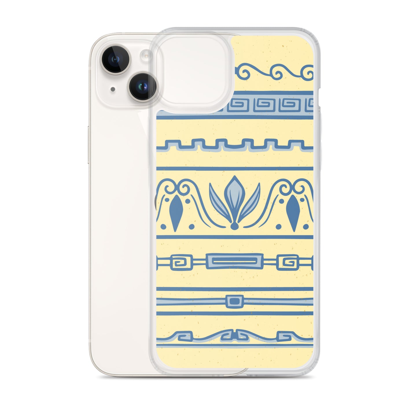 Watercolor Yellow Greek Clear Case for iPhone®
