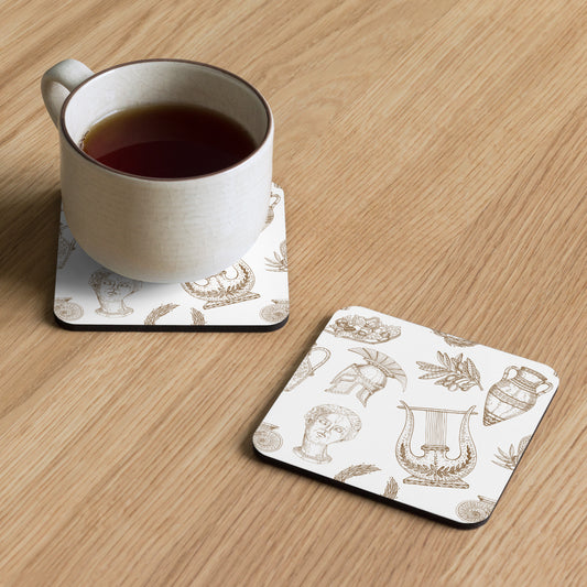 Ancient Greek Cork-back coaster