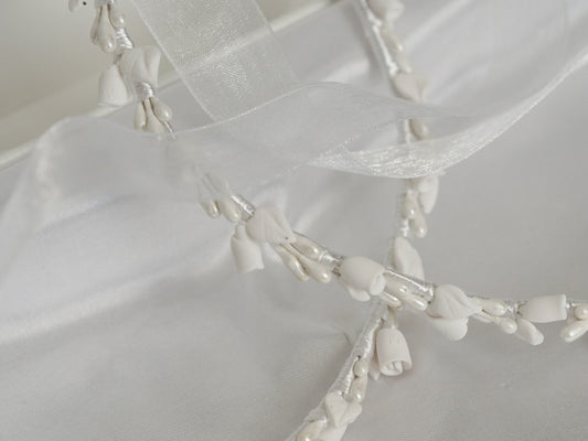 Elegant Stefana - Greek Wedding Crowns | Ivory/White | Bridal Crowns | Traditional Greek Stefana