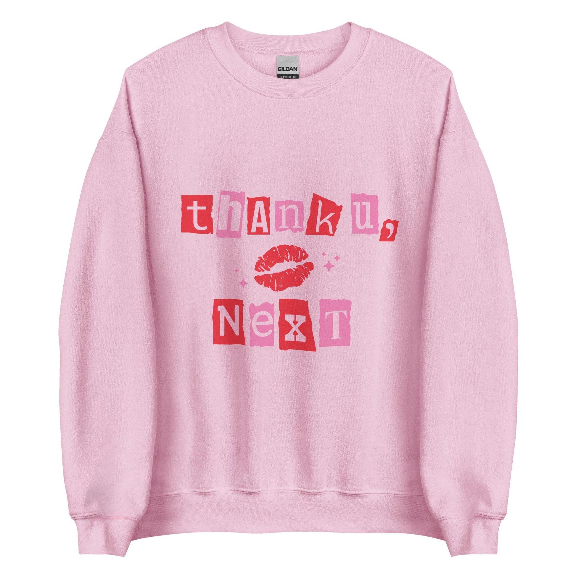 Thank You Next Sweatshirt | Unisex Crew Neck | Gildan 18000 | Black, Pink, Ash, White | Trendy, Cozy, Funny Sweatshirt