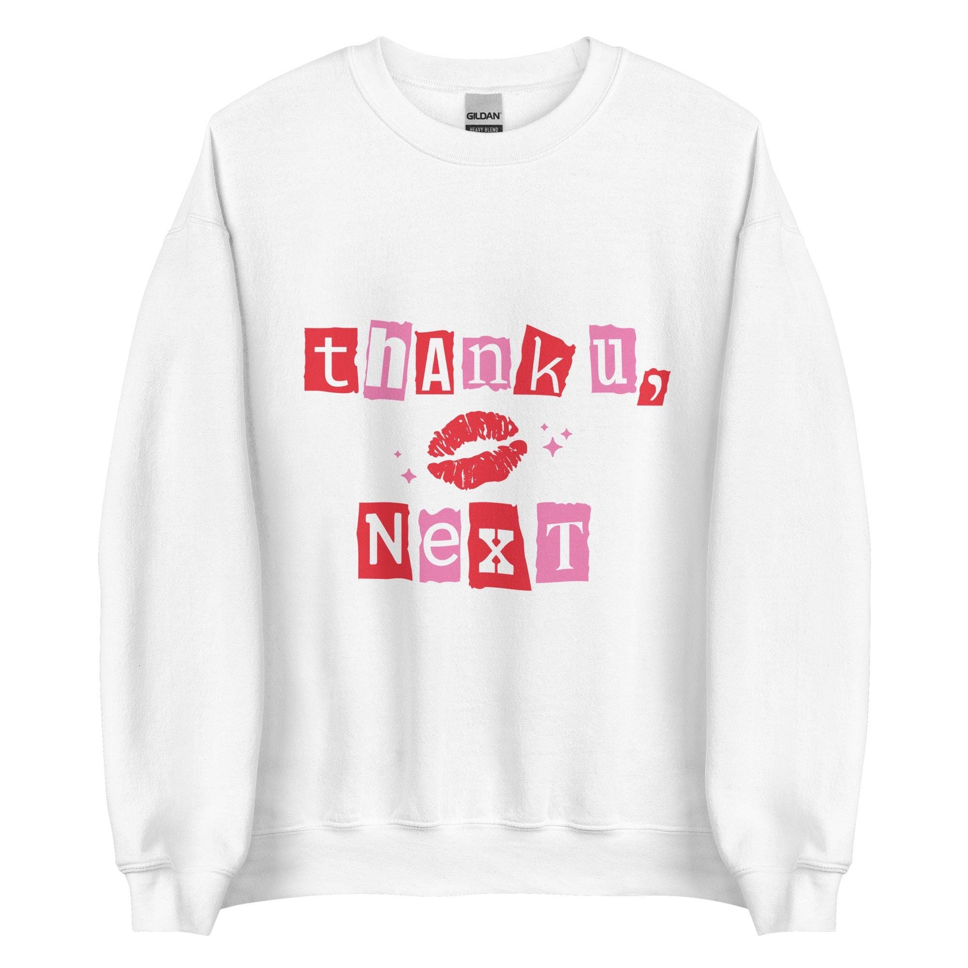 Thank You Next Sweatshirt | Unisex Crew Neck | Gildan 18000 | Black, Pink, Ash, White | Trendy, Cozy, Funny Sweatshirt
