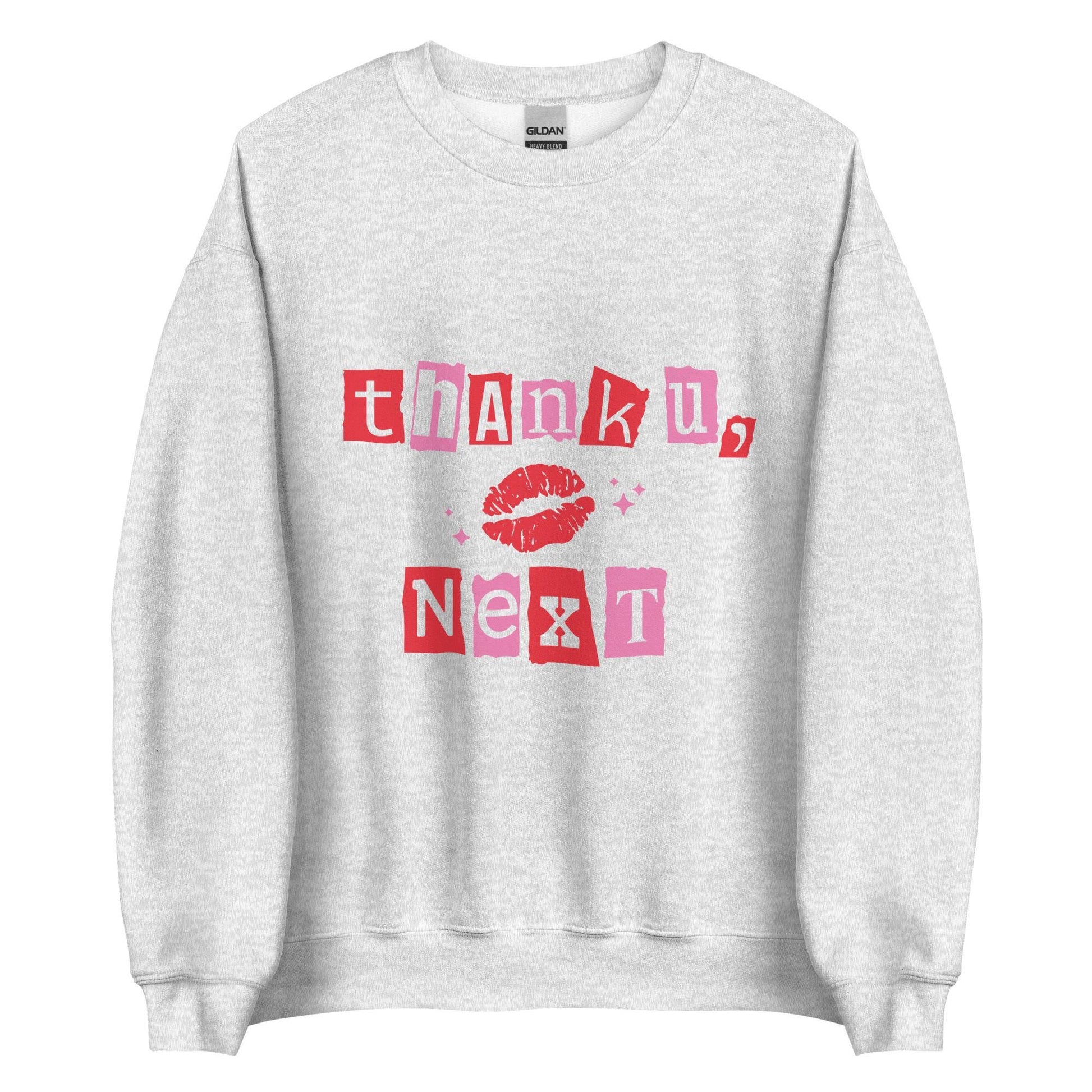 Thank You Next Sweatshirt | Unisex Crew Neck | Gildan 18000 | Black, Pink, Ash, White | Trendy, Cozy, Funny Sweatshirt