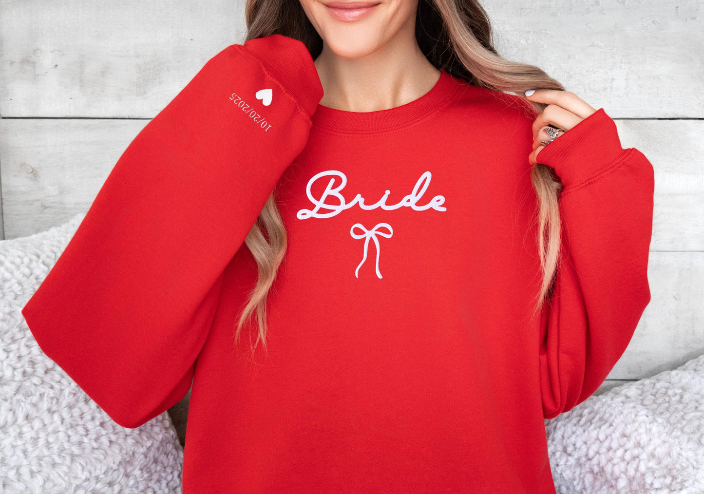 Personalized Bride Sweatshirt, Bride Embroidered Sweatshirt
White Bride Sweatshirt
Wedding Sweatshirt
Custom Bridal Sweatshirt
Embroidered Sweatshirt
Bride Gift Ideas
Bridal Shower Gift
Wedding Day Sweatshirt
Bride Sweatshirt Custom