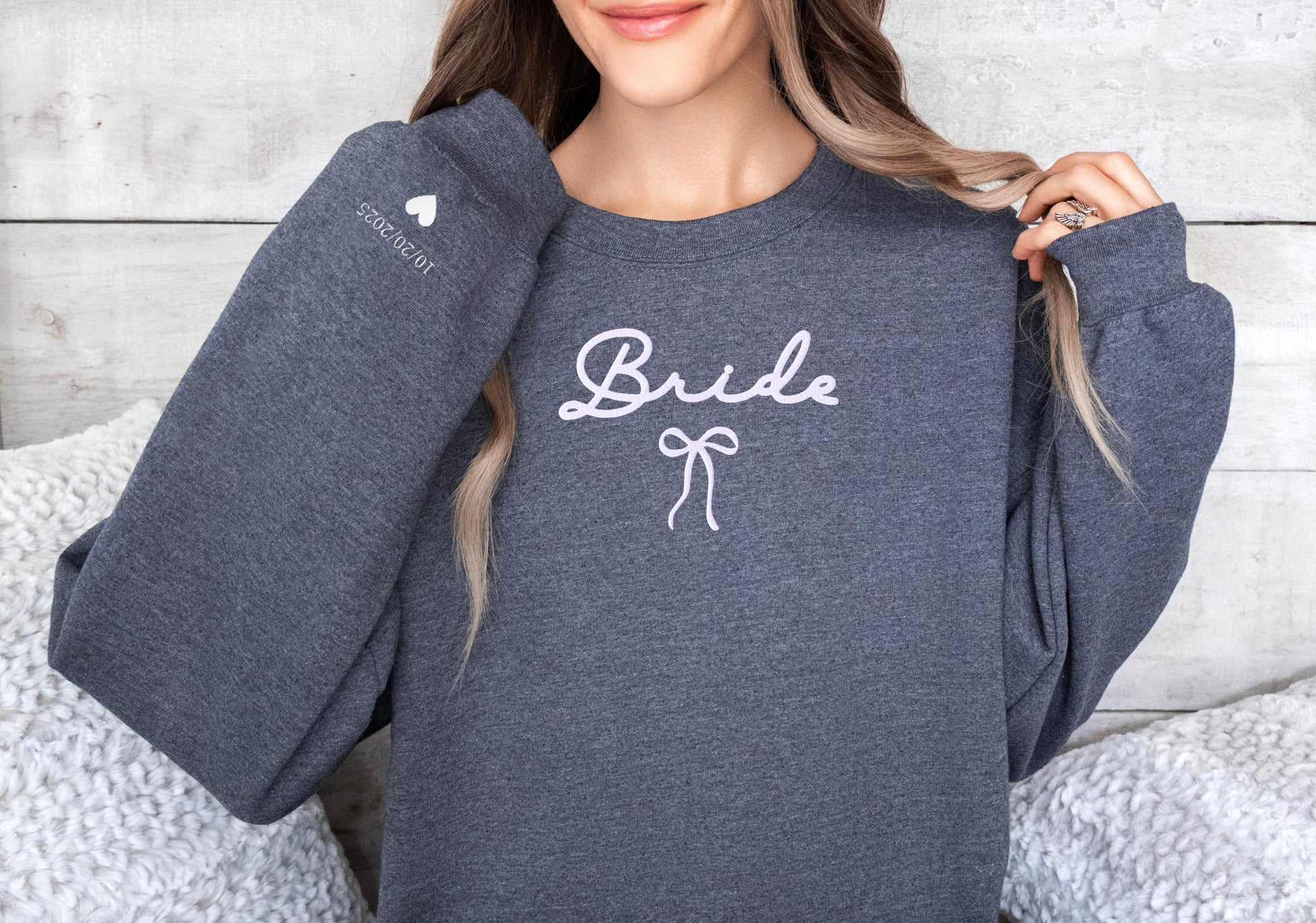 Personalized Bride Sweatshirt, Bride Embroidered Sweatshirt
White Bride Sweatshirt
Wedding Sweatshirt
Custom Bridal Sweatshirt
Embroidered Sweatshirt
Bride Gift Ideas
Bridal Shower Gift
Wedding Day Sweatshirt
Bride Sweatshirt Custom