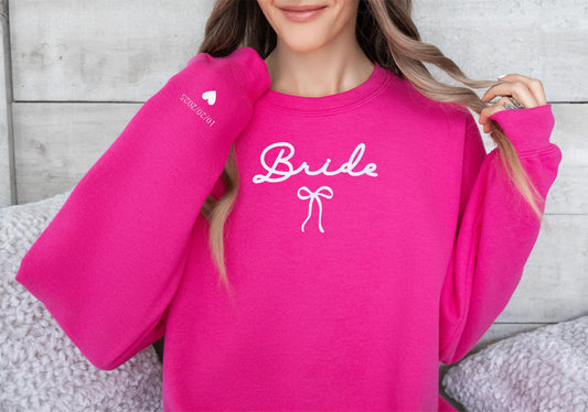 Personalized Bride Sweatshirt, Bride Embroidered Sweatshirt
White Bride Sweatshirt
Wedding Sweatshirt
Custom Bridal Sweatshirt
Embroidered Sweatshirt
Bride Gift Ideas
Bridal Shower Gift
Wedding Day Sweatshirt
Bride Sweatshirt Custom