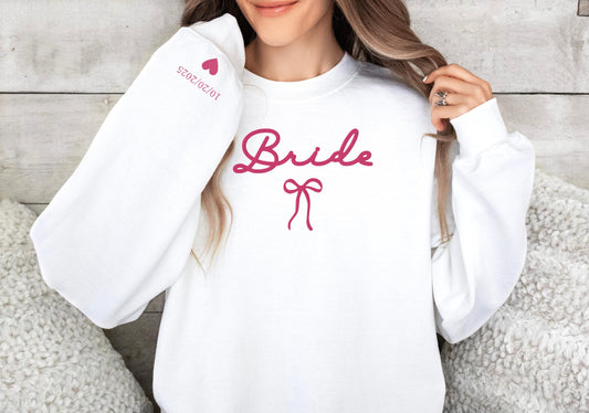 Personalized Bride Sweatshirt, Bride Embroidered Sweatshirt
White Bride Sweatshirt
Wedding Sweatshirt
Custom Bridal Sweatshirt
Embroidered Sweatshirt
Bride Gift Ideas
Bridal Shower Gift
Wedding Day Sweatshirt
Bride Sweatshirt Custom