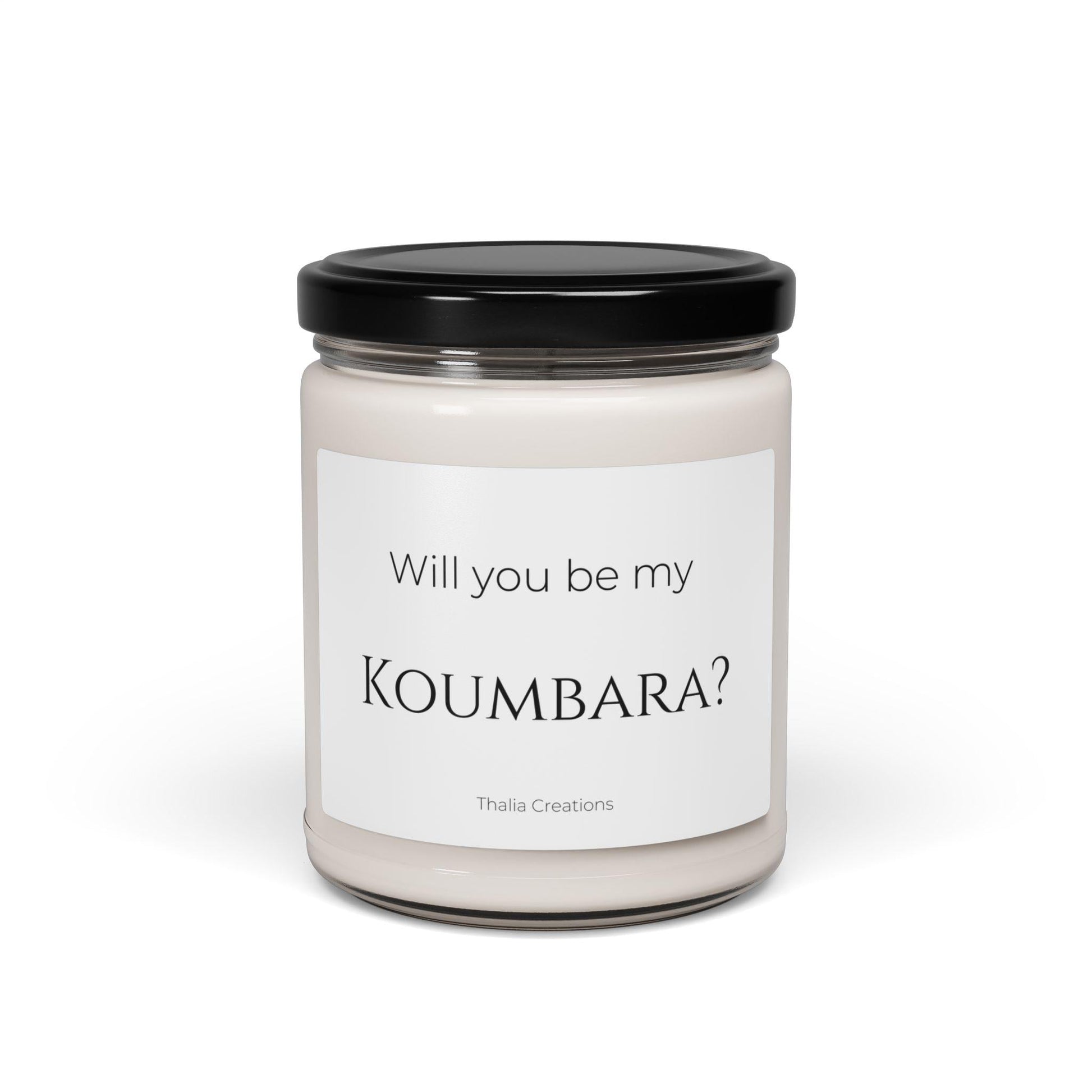 Will You Be My Koumbara? Candle Bridesmaid Proposal Gift Greek Wedding Personalized Candle Bridesmaid Gift Wedding Gift