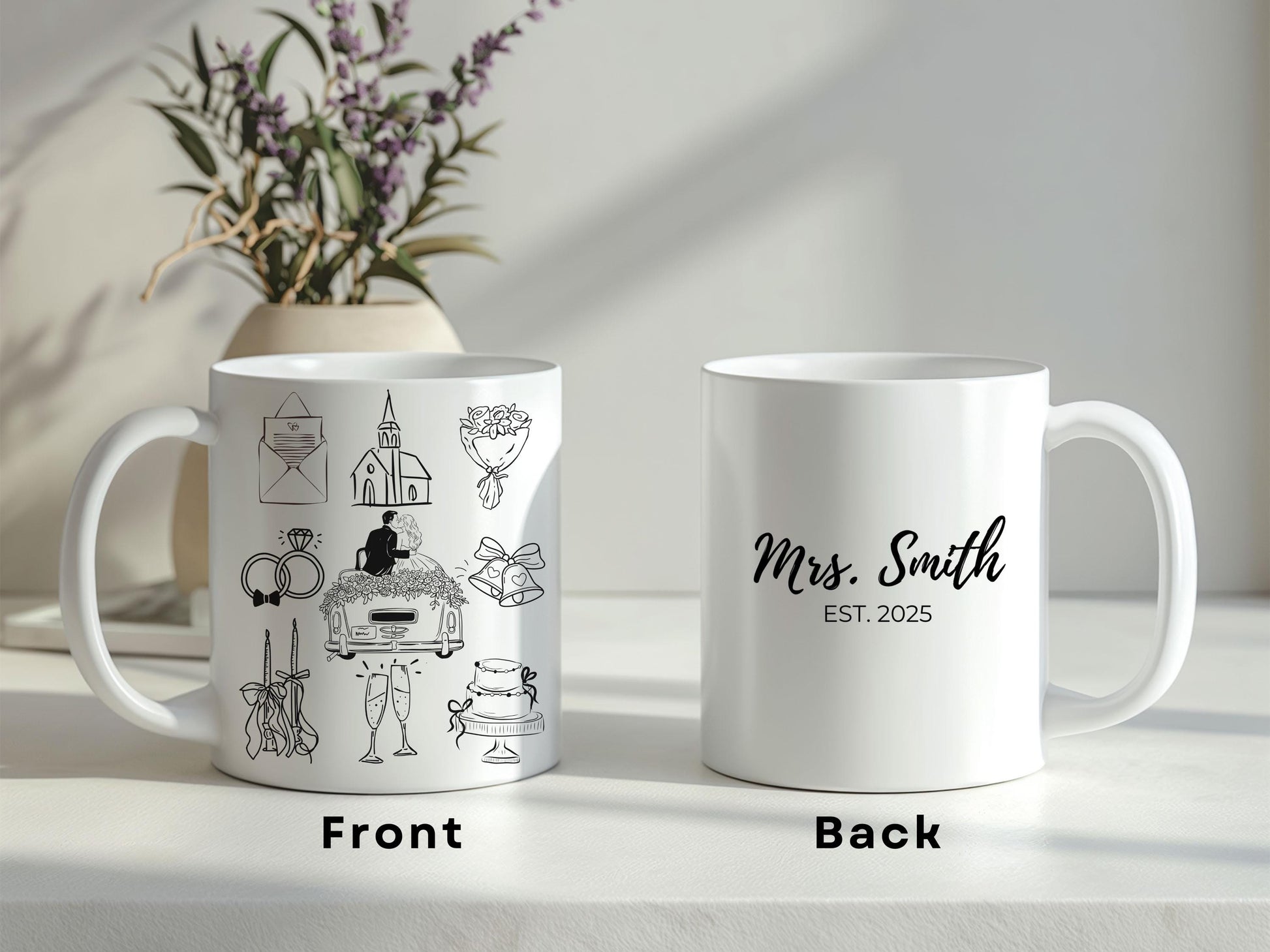 Personalized Bride Mug, Custom Bachelorette Mug, Going to the Chapel Mug, Bridal Shower Gift, Wedding Gift, Custom Name Mug, Bride to Be Mug, Wedding Day Gift, Engagement Gift, Bride Squad Mug, Bridesmaid Gift, Custom Wedding Mug, Bridal Party Mug.