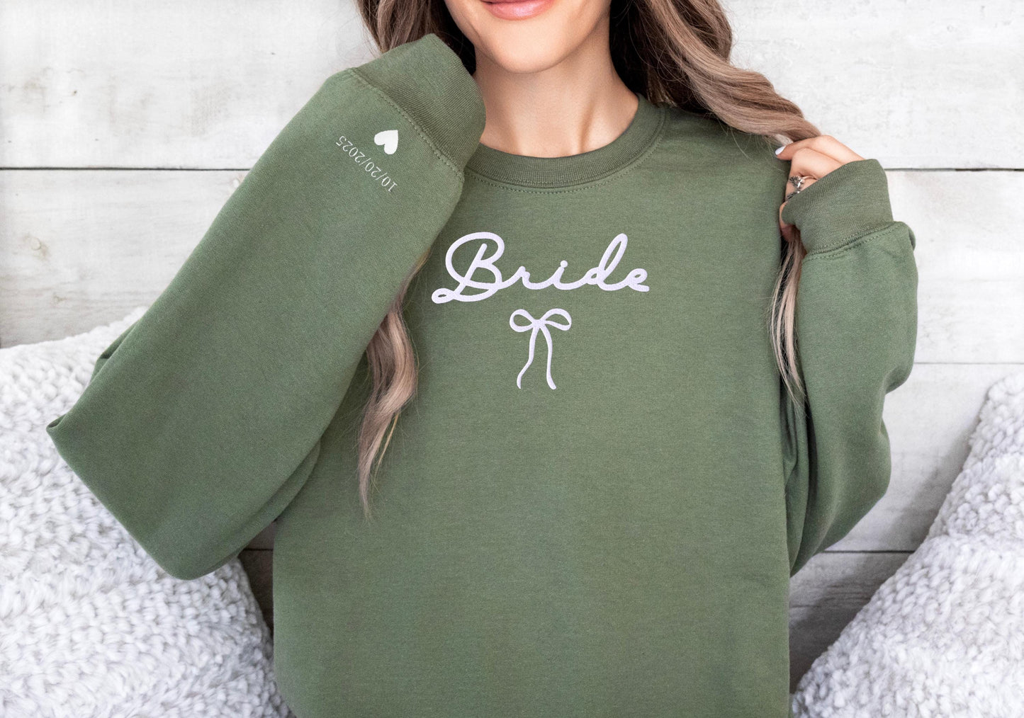 Personalized Bride Sweatshirt, Bride Embroidered Sweatshirt
White Bride Sweatshirt
Wedding Sweatshirt
Custom Bridal Sweatshirt
Embroidered Sweatshirt
Bride Gift Ideas
Bridal Shower Gift
Wedding Day Sweatshirt
Bride Sweatshirt Custom
