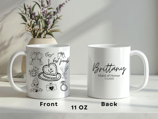 Bridesmaid Proposal Mug | Going to the Chapel Mug | Personalized Bridal Party Gift | Maid of Honor, Matron of Honor Mug | Bachelorette Proposal Gift | Custom Bridesmaid Mug | Wedding Party Gift Personalized Proposal Mug | Unique Bridal Party Keepsake